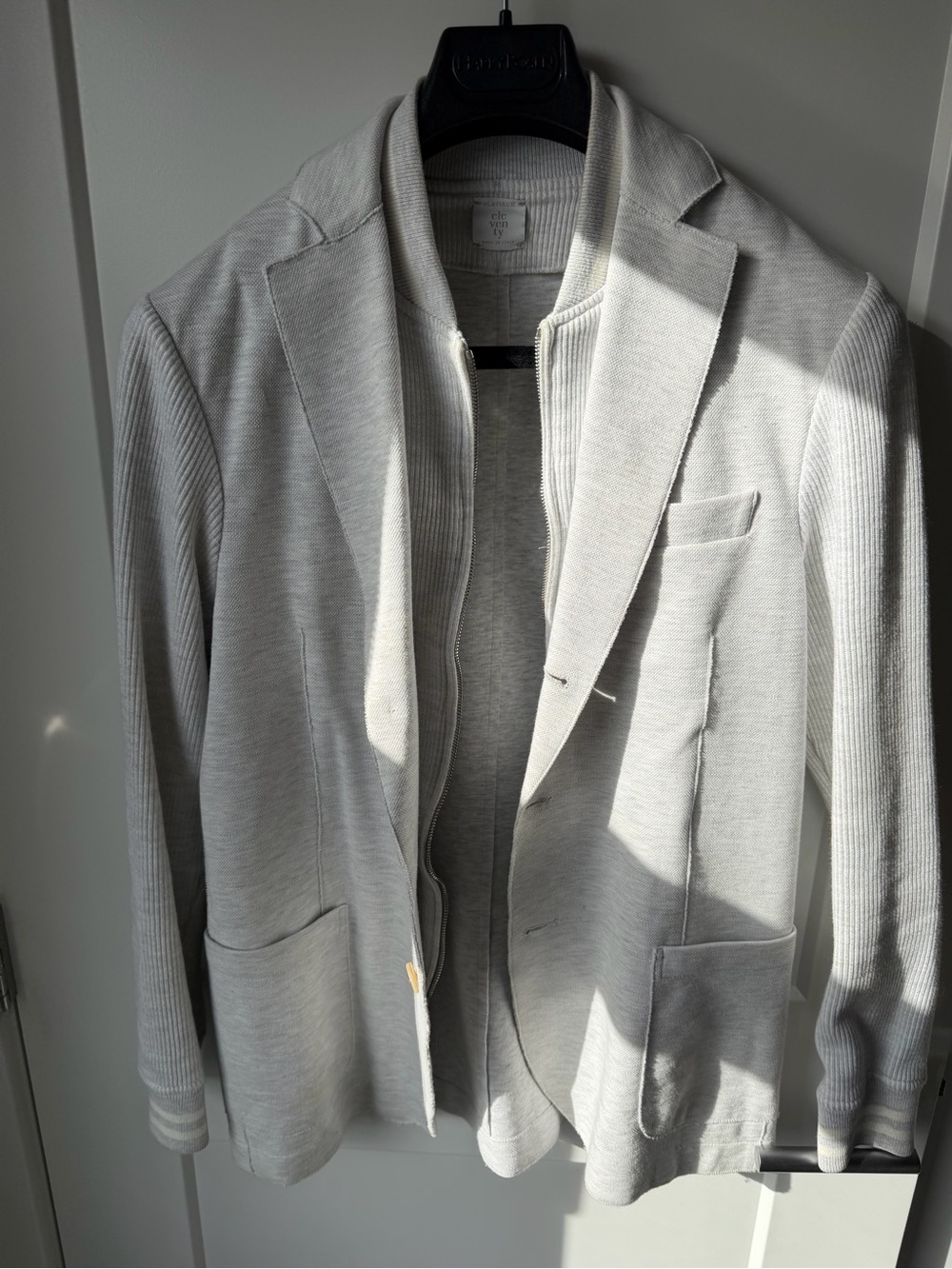 Heather Grey Knit Blazer Jacket
